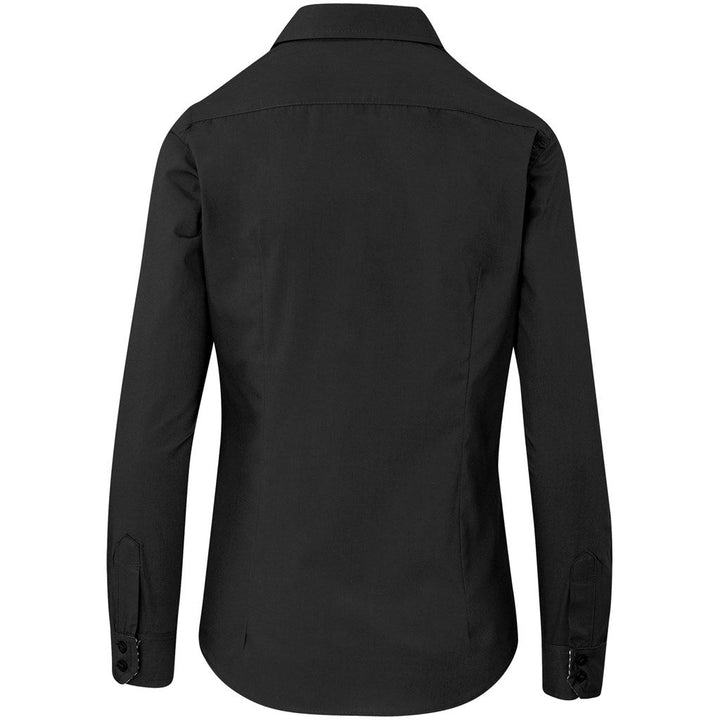 Ladies Long Sleeve Warrington Shirt - Black | Lounge Shirts | Corporate clothing | Gift Wrap Shop