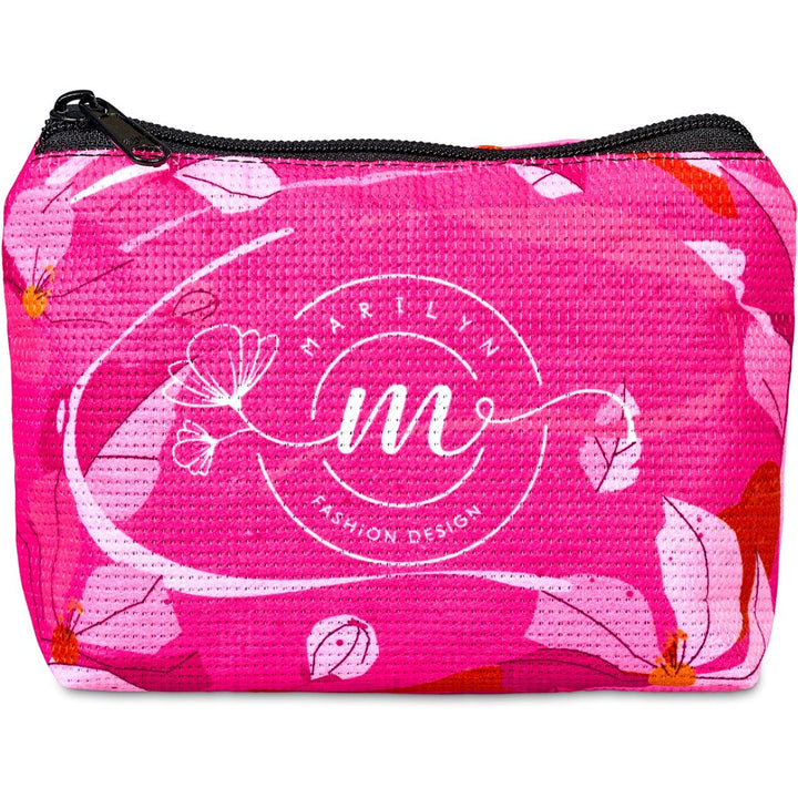 Hoppla Leanne RPET Stitch-Bond Mini Toiletry Bag-Custom Toiletry and Cosmetic Bags-Gift Wrap Shop