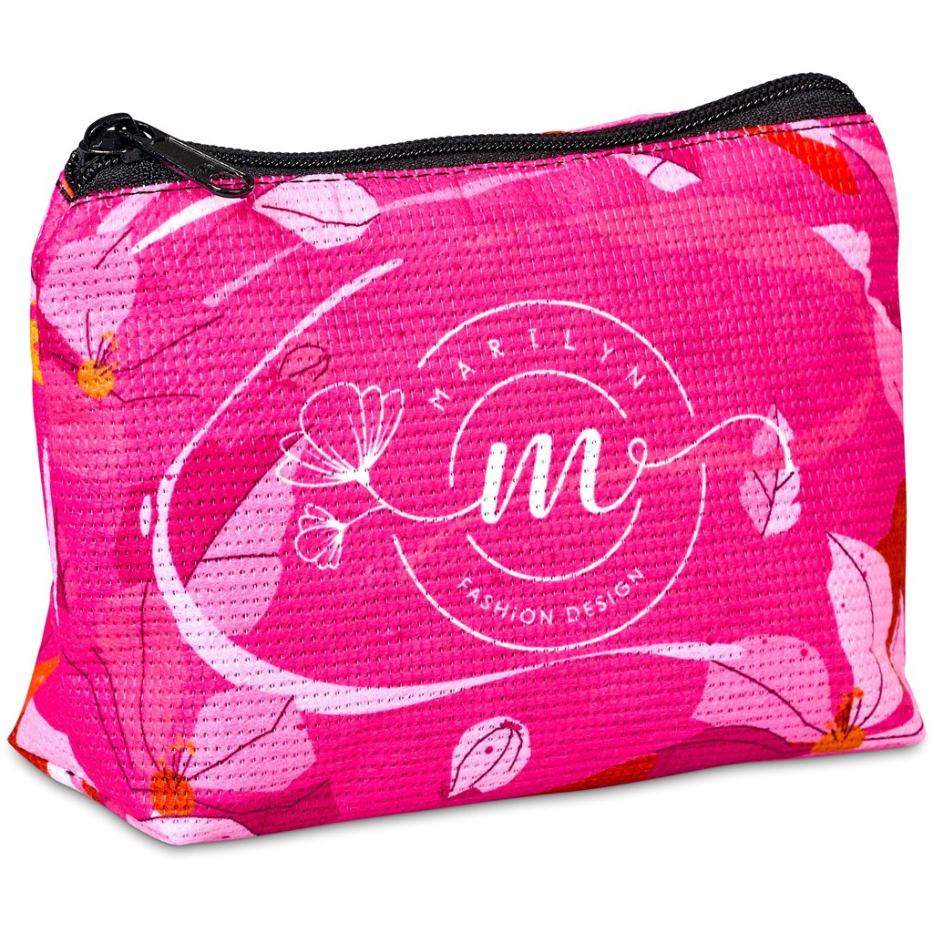 Hoppla Leanne RPET Stitch-Bond Mini Toiletry Bag-Custom Toiletry and Cosmetic Bags-Gift Wrap Shop