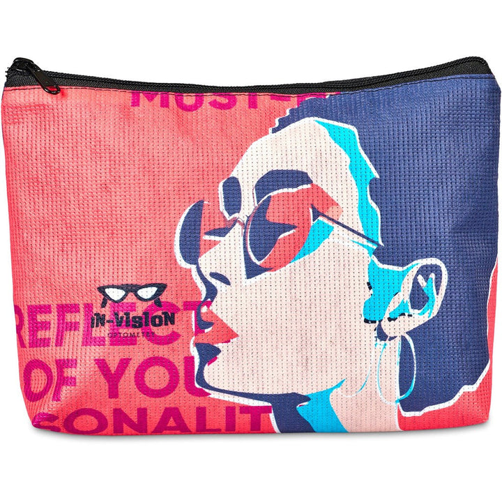 Hoppla Leanne RPET Stitch-Bond Maxi Toiletry Bag-Custom Toiletry and Cosmetic Bags-Gift Wrap Shop