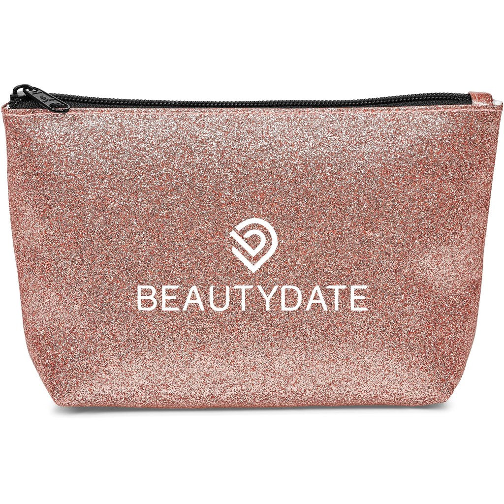 Sparkle Cosmetic Bag - Rose Gold | Toiletry and Cosmetic Bags | Custom Branded Promotional Bags | Giftwrap Shop