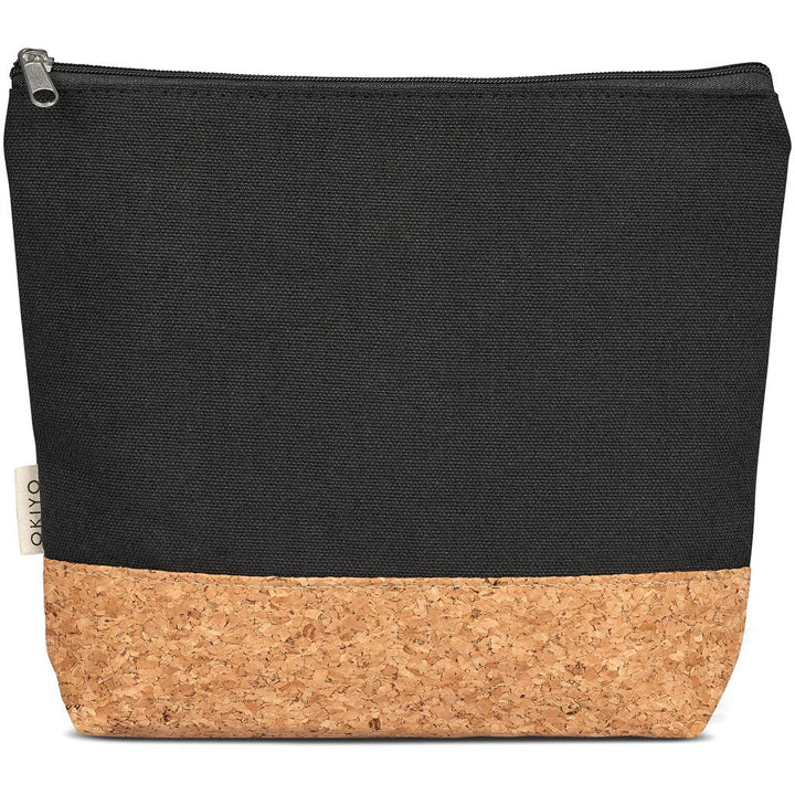 Okiyo Koruku Cork & Cotton Cosmetic Bag-Toiletry and Cosmetic Bags-Gift Wrap Shop