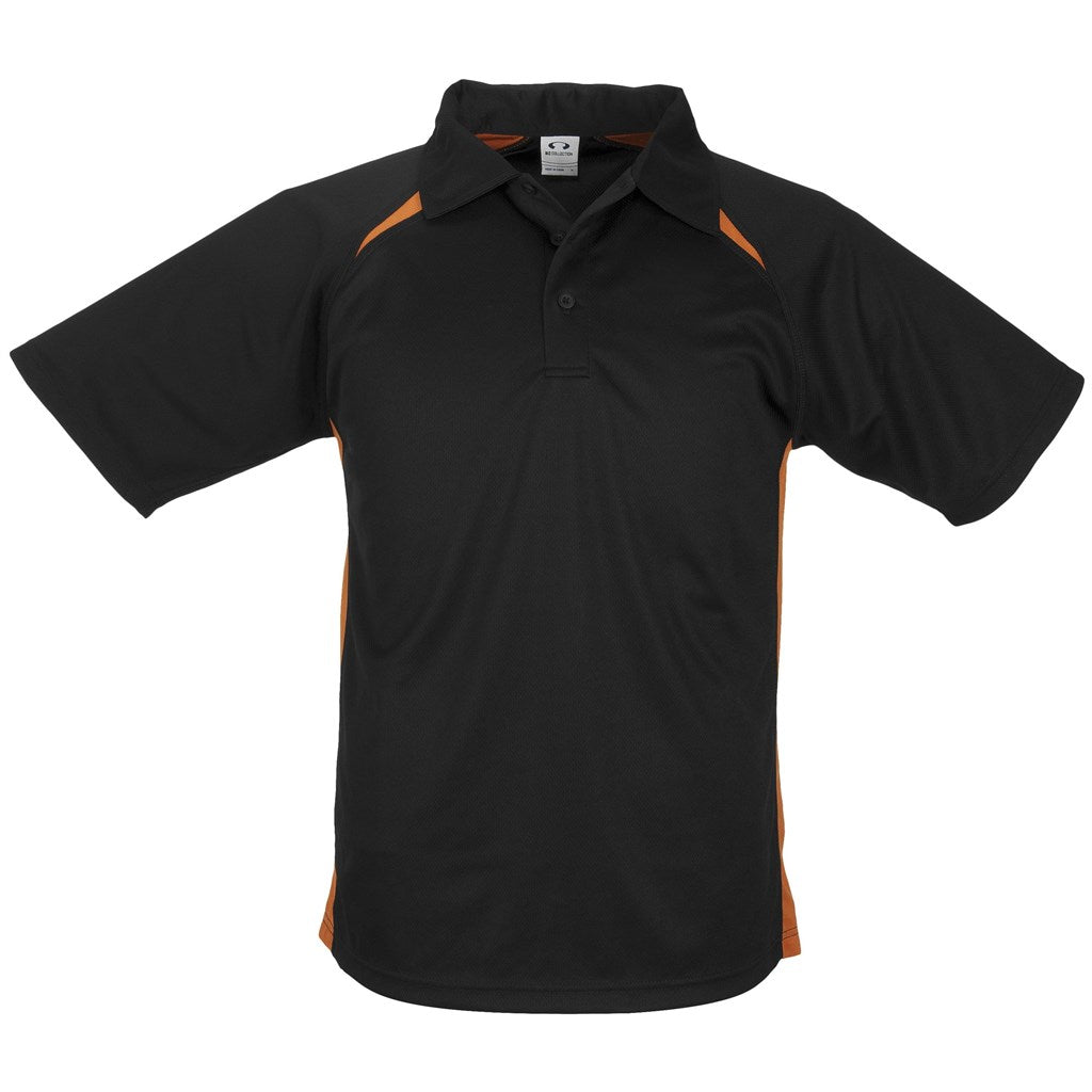 Kids Splice Golf Shirt - Black Orange | Golf Shirts | Custom-branded Kids Clothing | Giftwrap Shop