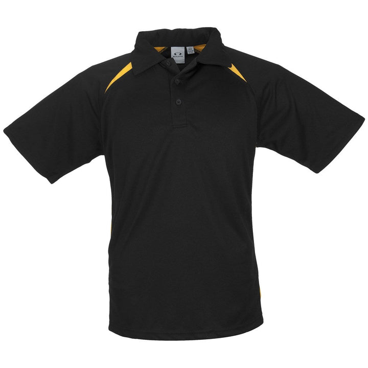 Kids Splice Golf Shirt - Black Yellow | Golf Shirts | Custom-branded Kids Clothing | Giftwrap Shop