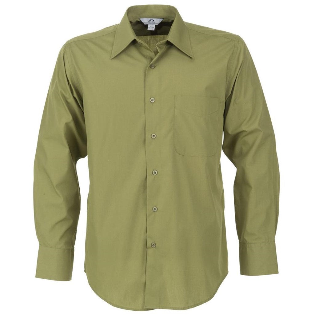 Mens Long Sleeve Metro Shirt - Green | Lounge Shirts | Corporate clothing | Gift Wrap Shop