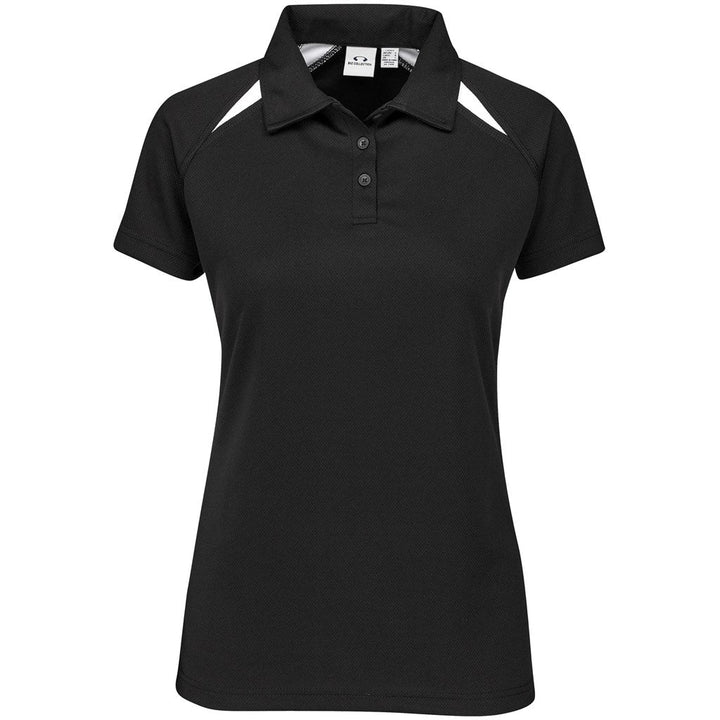 Ladies Splice Golf Shirt - Black White | Golf Shirts | Custom-branded corporate clothing | Giftwrap Shop