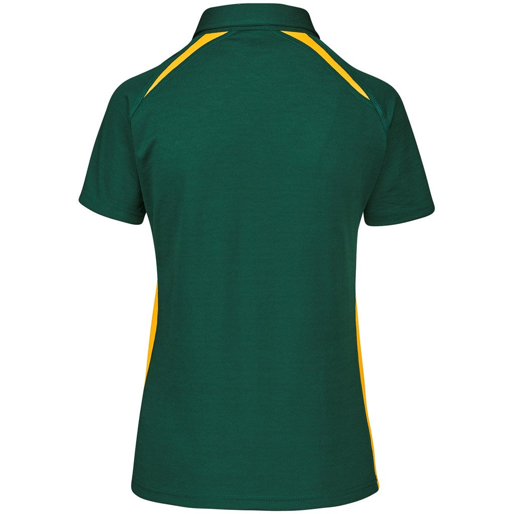 Ladies Splice Golf Shirt Green Gold – Giftwrap Shop