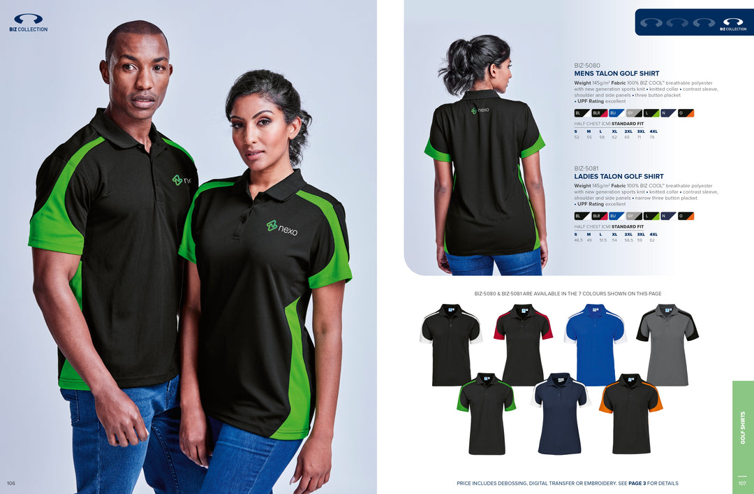 Mens Talon Golf Shirt | Golf Shirts | Custom-branded corporate clothing | Giftwrap Shop