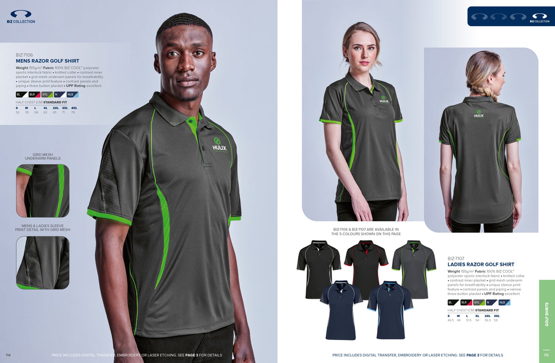 Mens Razor Golf Shirt | Golf Shirts | Custom-branded corporate clothing | Giftwrap Shop