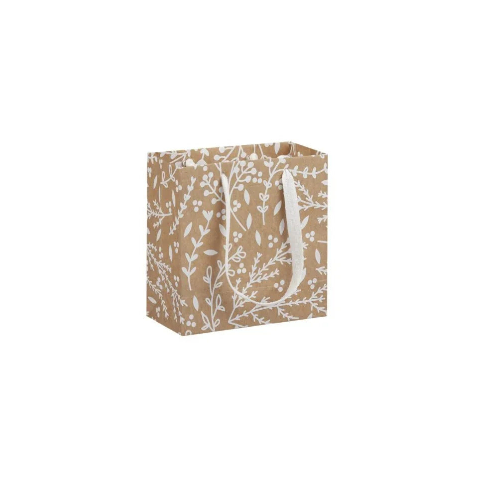 Brown Botanical Carrier Bag