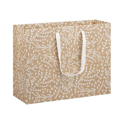 Brown Botanical Carrier Bag