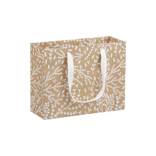 Brown Botanical Carrier Bag