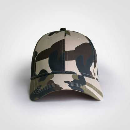 Basic 6 Panel Camo Cap-6 Panel Caps-Just Brand
