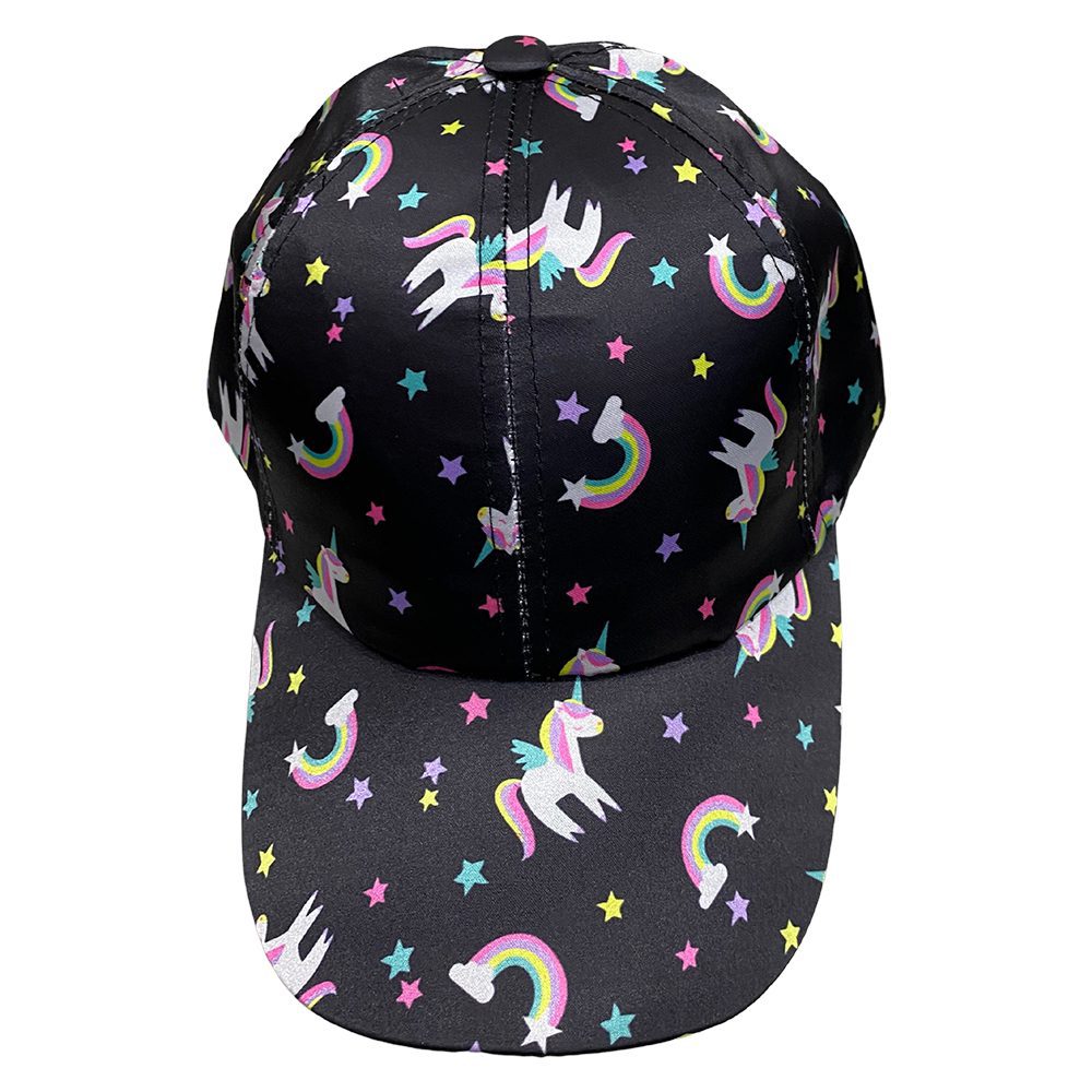 Floral Caps | Black Pony Rainbow