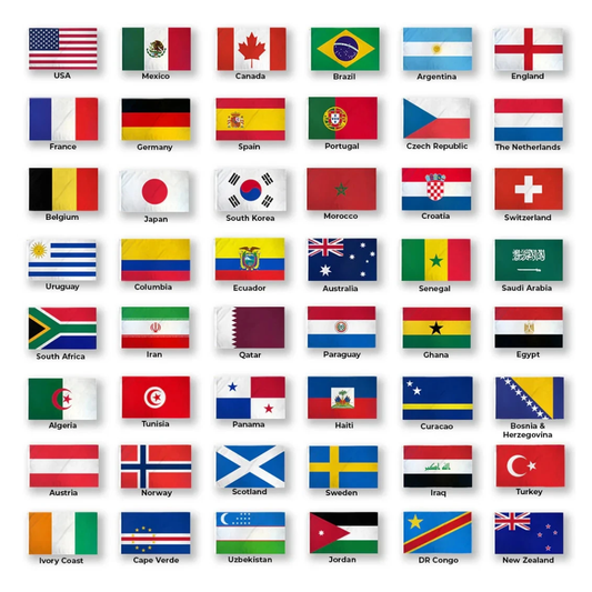 48 Football World Cup Bunting Flags 2026
