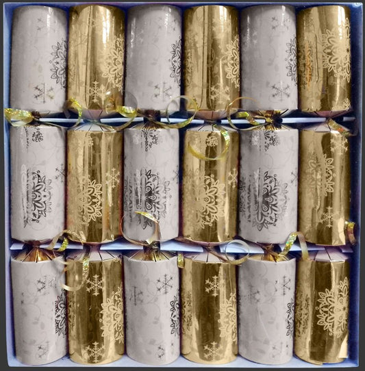 Xmas crackers white/gold