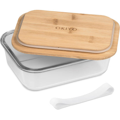 Okiyo Moshi Glass & Bamboo Lunch Box-Kitchen Essentials-corporate gift ideas for employees-branded corporate gifts | corporate gifts south africa | Just Brand