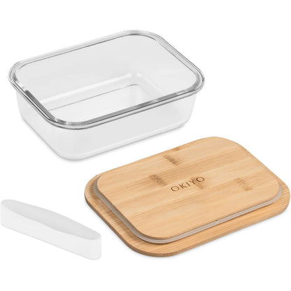 Okiyo Moshi Glass & Bamboo Lunch Box-Kitchen Essentials-corporate gift ideas for employees-branded corporate gifts | corporate gifts south africa | Just Brand