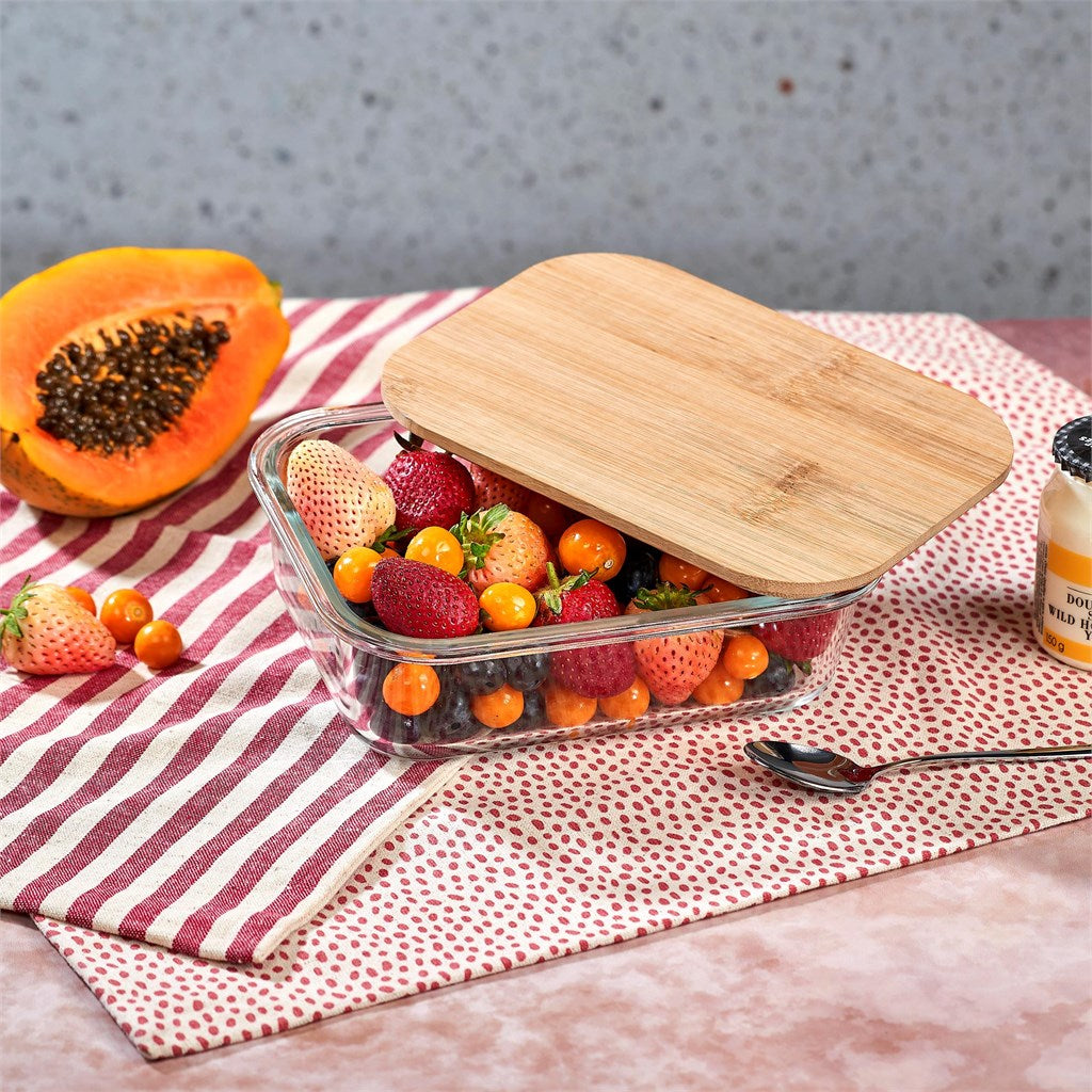 Okiyo Moshi Glass & Bamboo Lunch Box-Kitchen Essentials-corporate gift ideas for employees-branded corporate gifts | corporate gifts south africa | Just Brand