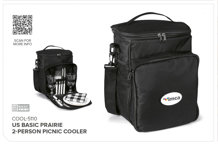 US Basic Prairie 2-Person Picnic Cooler-Picnic-Custom-Branded-Gift Wrap Shop