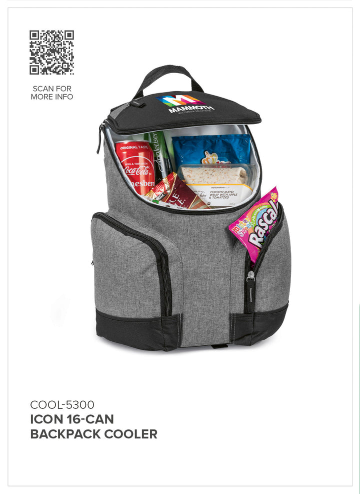 Icon 16-Can Backpack Cooler-Coolers-Custom-Branded-Gift Wrap Shop