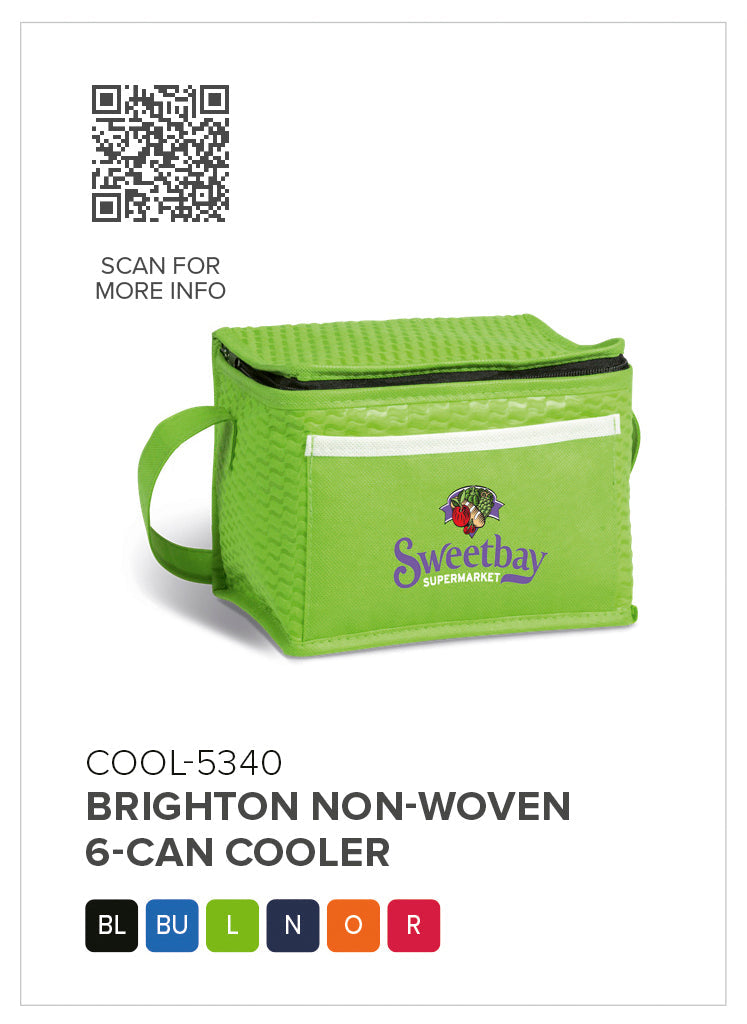 Brighton Non-Woven 6-Can Cooler-Coolers-Custom-Branded-Gift Wrap Shop