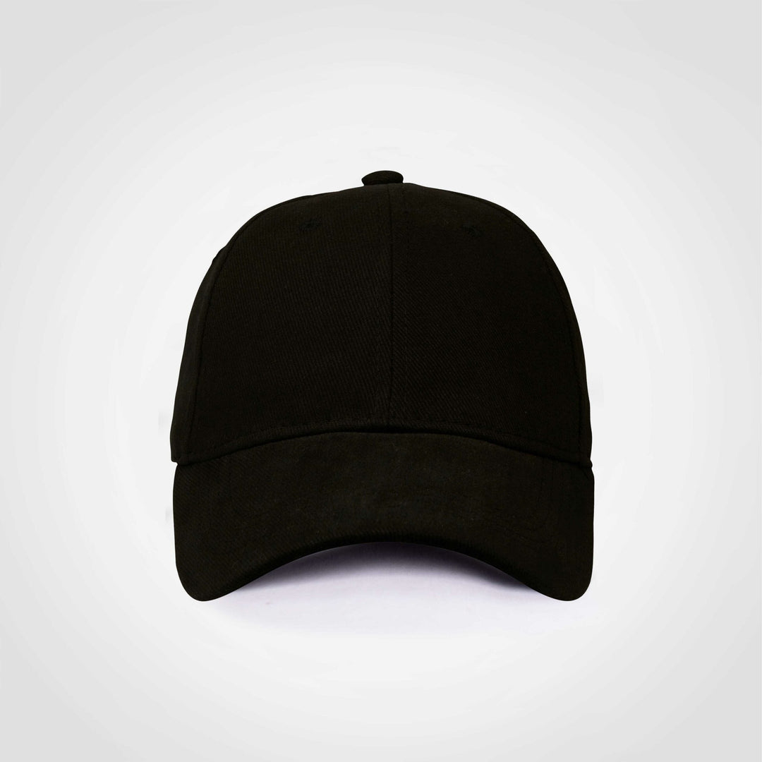 Classic 6 Panel Cap-plain black cap-Just Brand