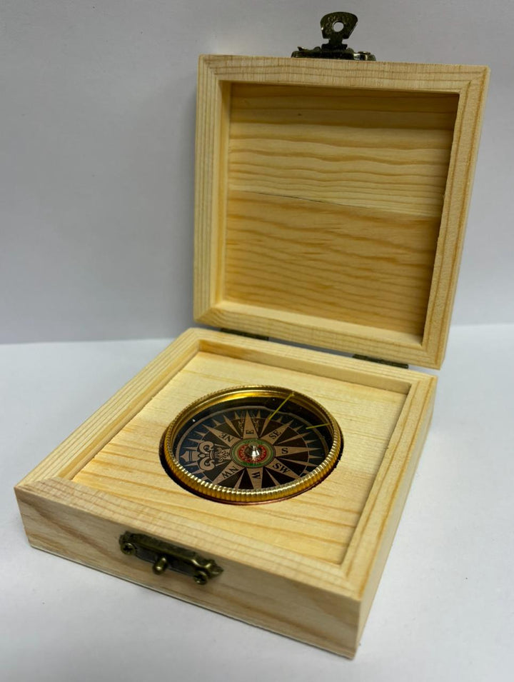 CLEARANCE SALE - Compass in wooden box