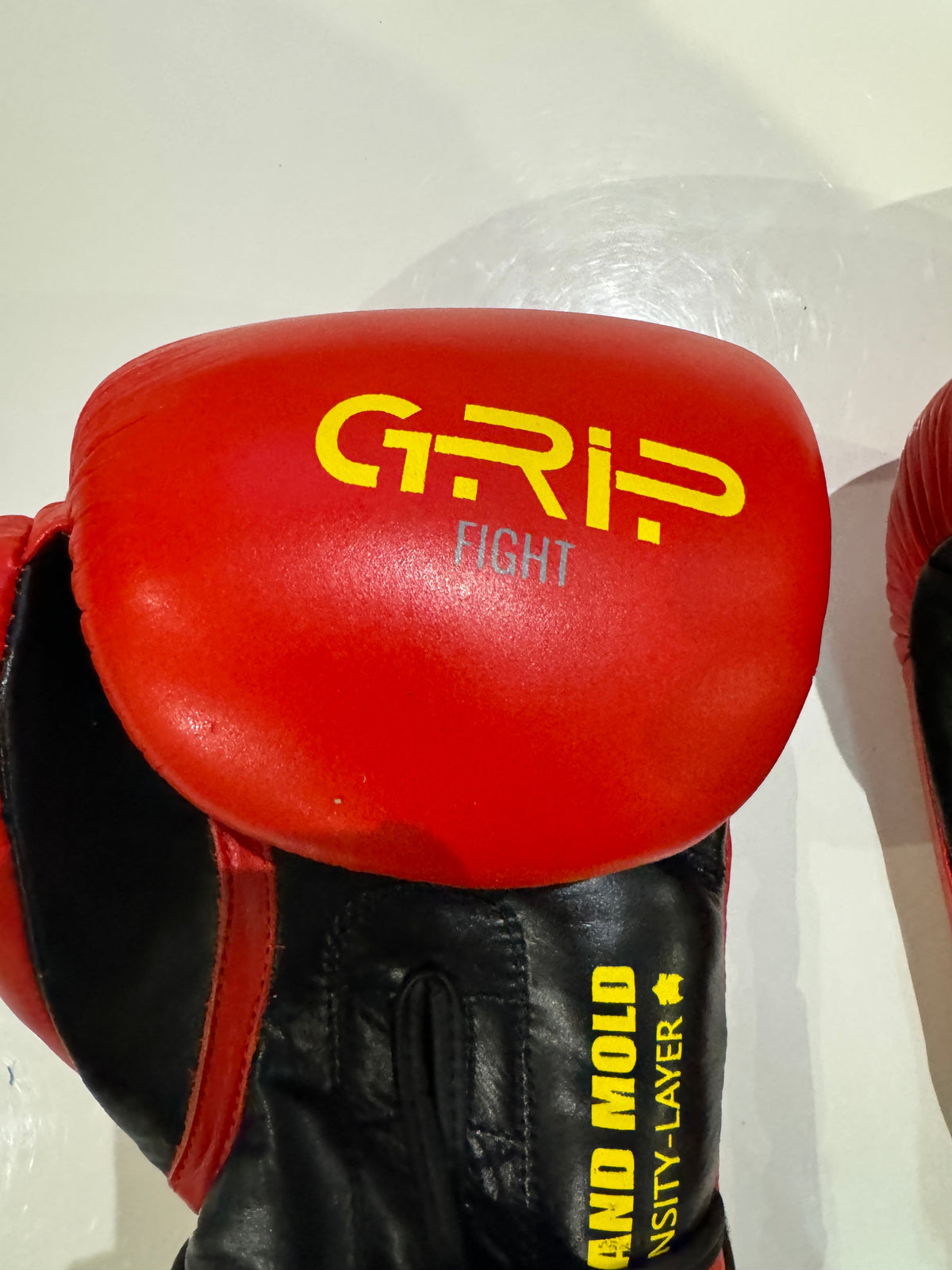 Grip Boxing Gloves | G8 Genuine Cowhide Leather Pro | Red