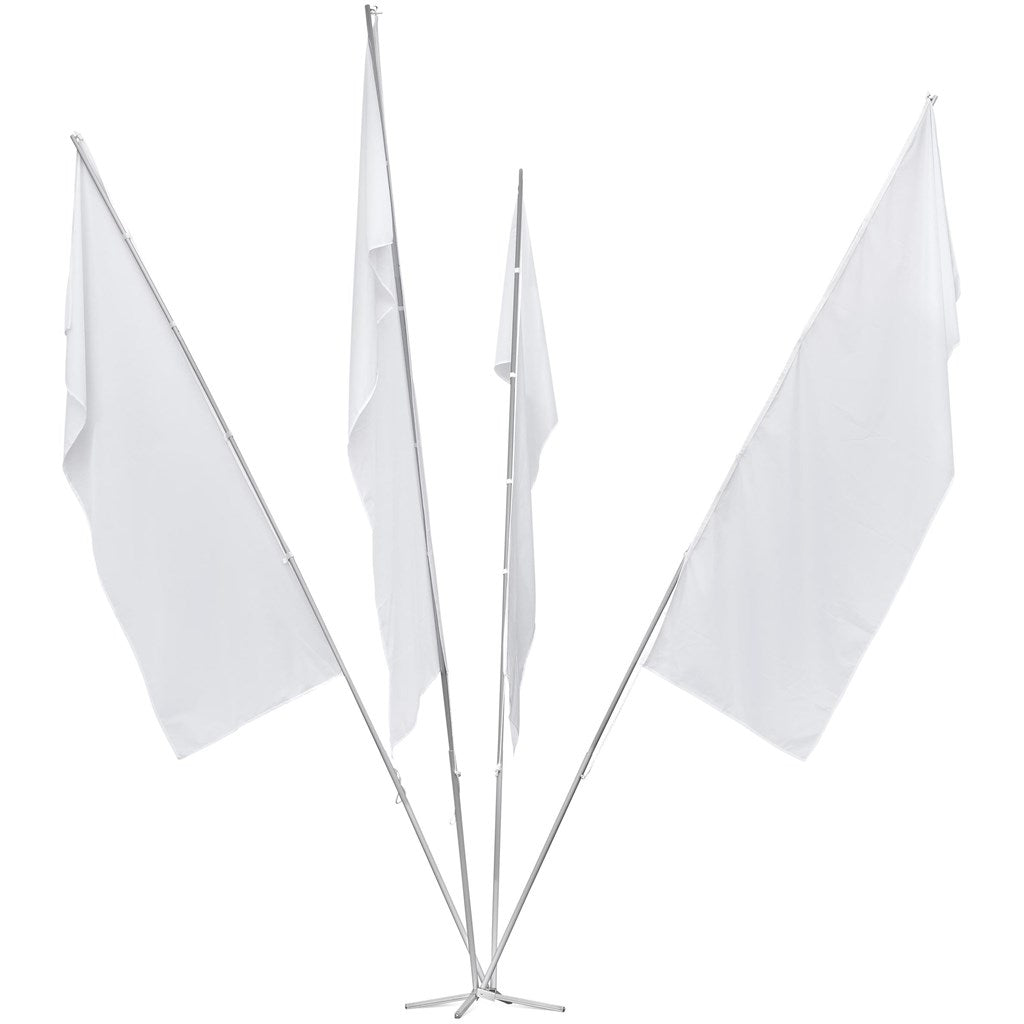 Champion 4 Flag Fountain 5m Medium (1m x 3m flags)-Flag Fountains-Banners and Flags-Gift Wrap Shop