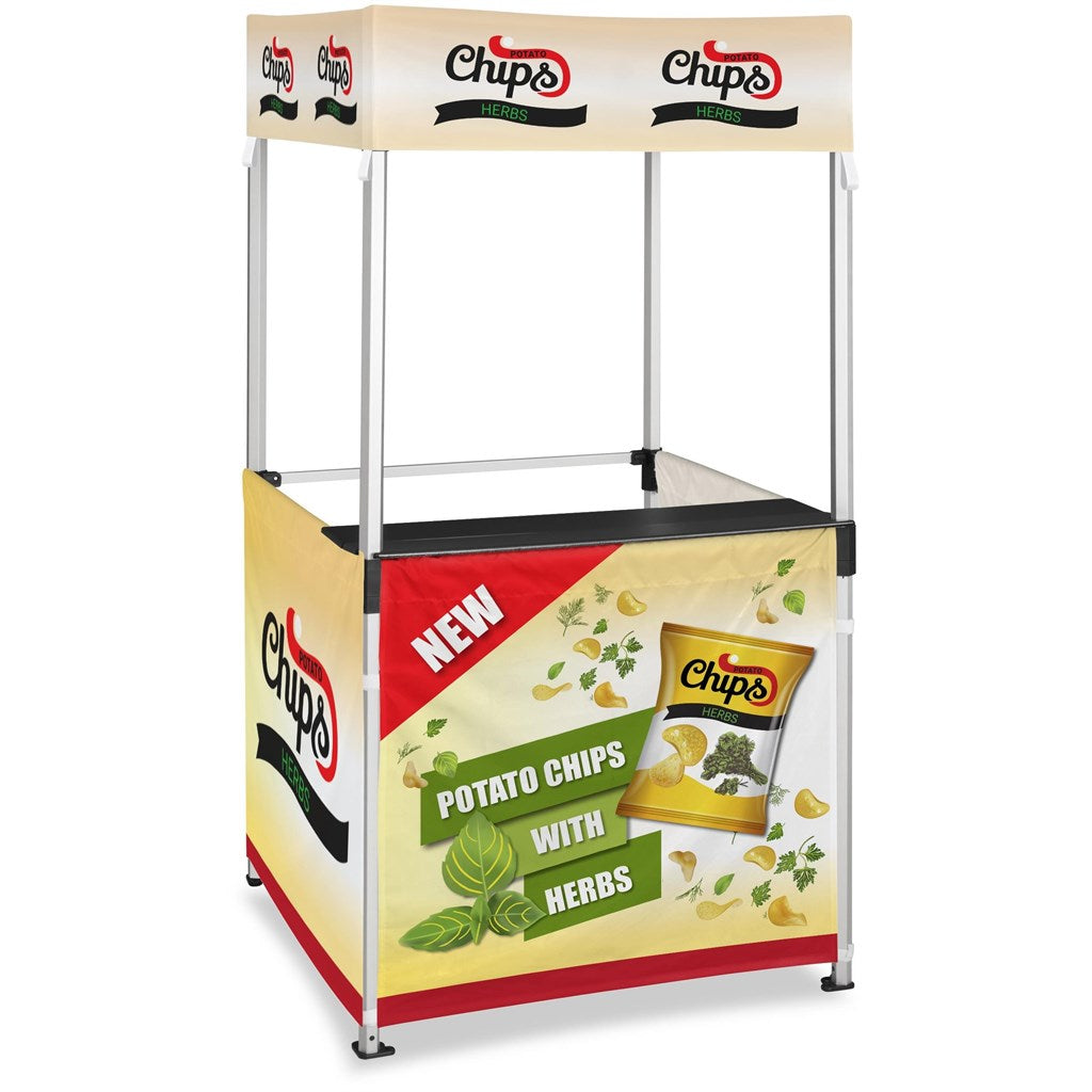 Ovation Sublimated Gazebo 1m X 1m Kiosk - 3 Half-Wall Skins
