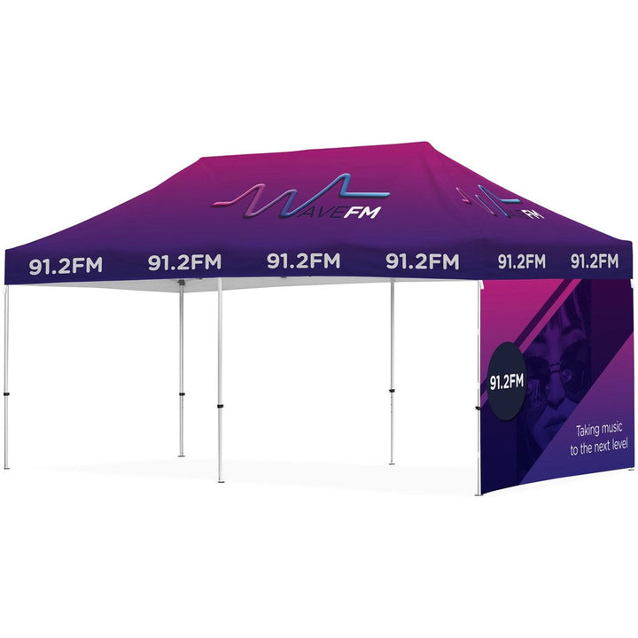 Ovation Sublimated Gazebo 6m X 3m - 1 Short Full-Wall Skin-6m x 3m Sublimated Gazebos-Banners and Flags-Gift Wrap Shop