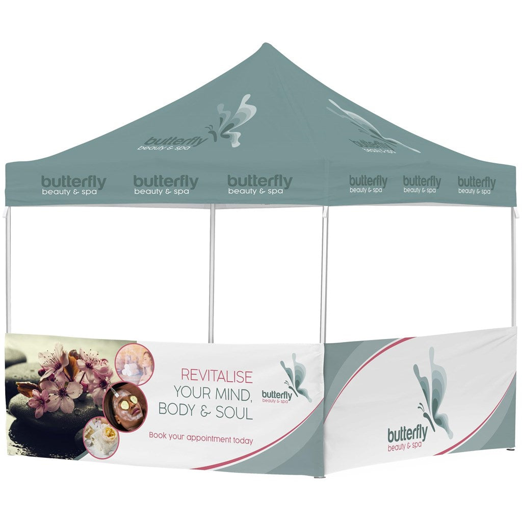 Ovation Sublimated Gazebo 3m X 3m - 2 Half-Wall Skins-3m x 3m Sublimated Gazebos-Banners and Flags-Gift Wrap Shop