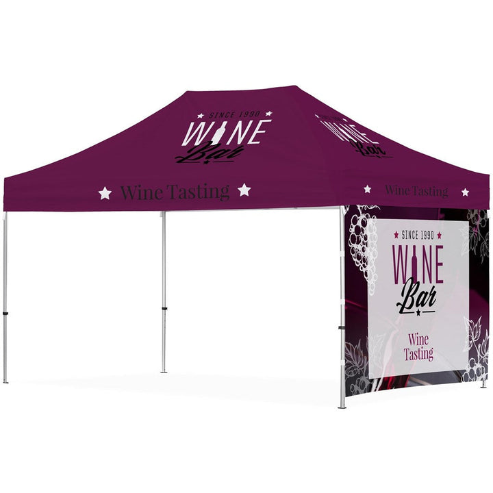 Ovation Sublimated Gazebo 4.5m X 3m - 1 Short Full-Wall Skin-4.5m x 3m Sublimated Gazebos-Banners and Flags-Gift Wrap Shop