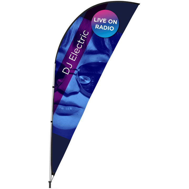 Legend 3M Sublimated Sharkfin Double-Sided Flying Banner - 1 complete unit