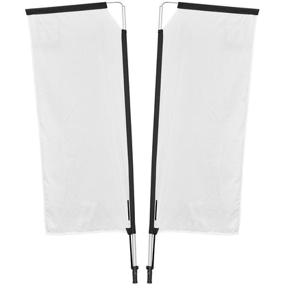 Legend 2M Sublimated Telescopic Double-Sided Flying Banner - 1 complete unit