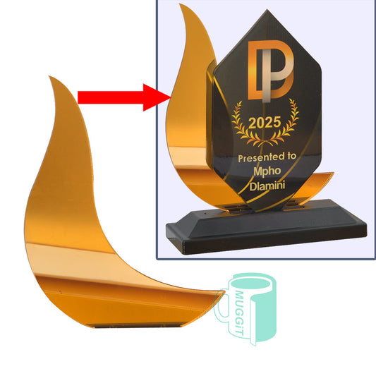 DIY Trophy Insert - Flame Gold - product view 1