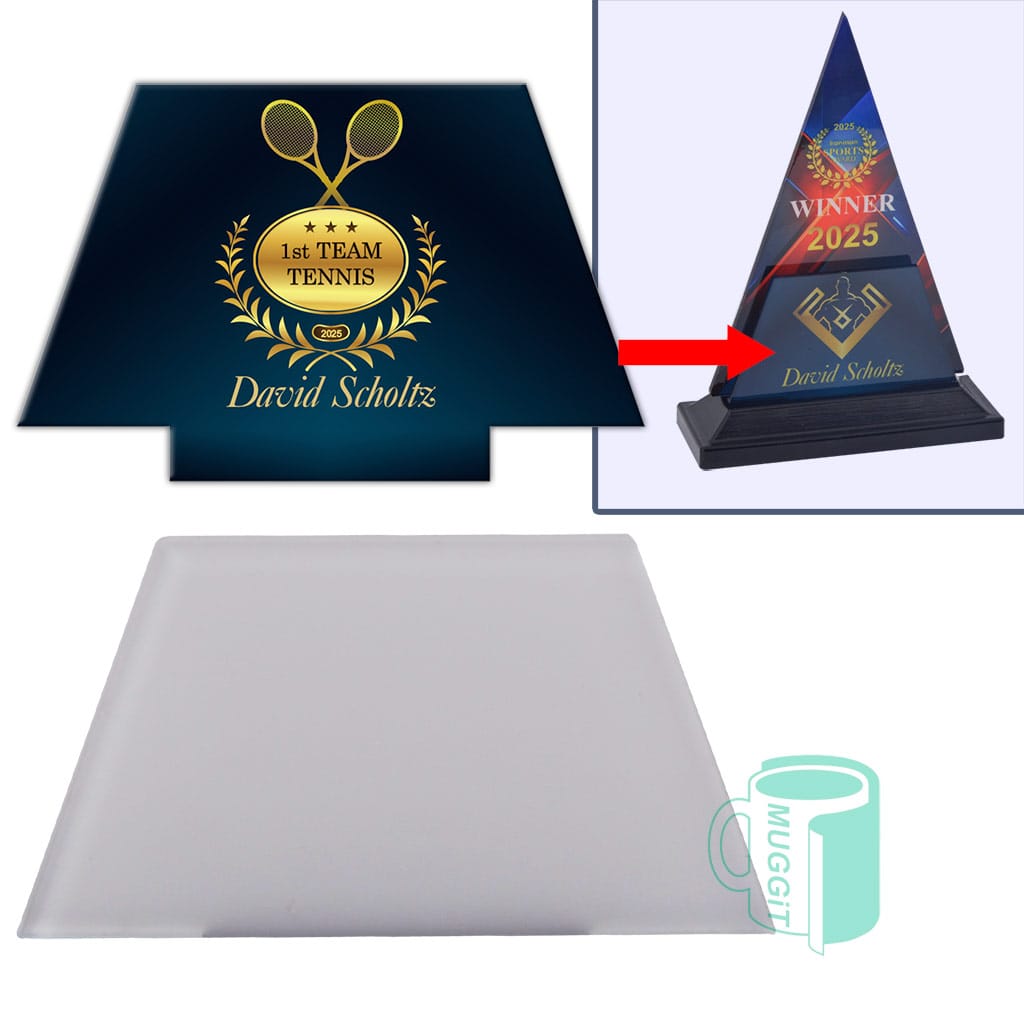 DIY Trophy Insert - Triangle Half - product view 1