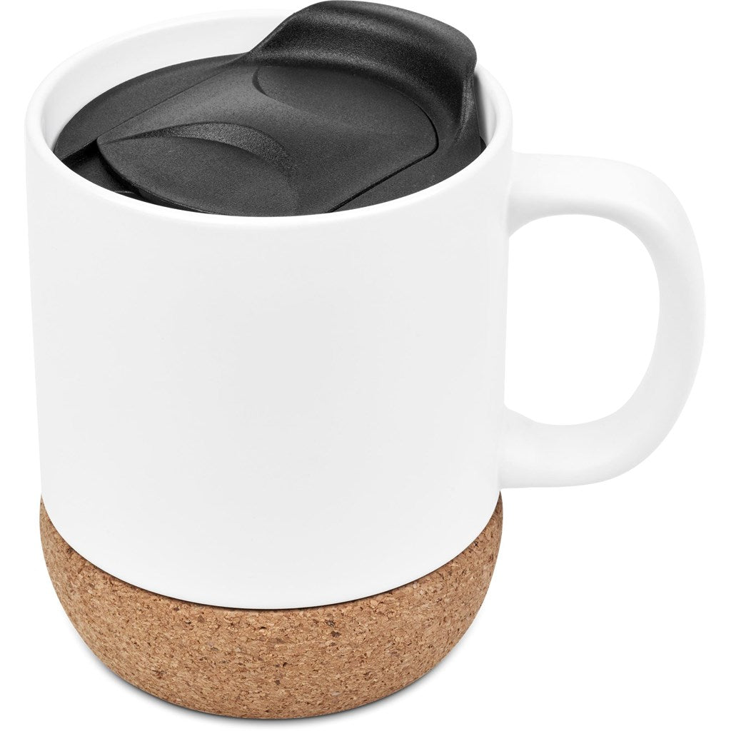 Serendipio Sienna Cork & Ceramic Sublimation Coffee Mug - 340ml-Ceramic Mugs-Custom branded & personalised mugs-Giftwrap Shop