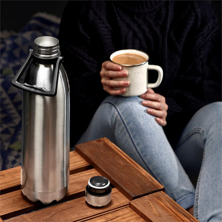 Serendipio Titan Stainless Steel Vacuum Water Bottle - 1.8 Litre | Metal Drinkware | Custom branded promotional items | Giftwrap Shop