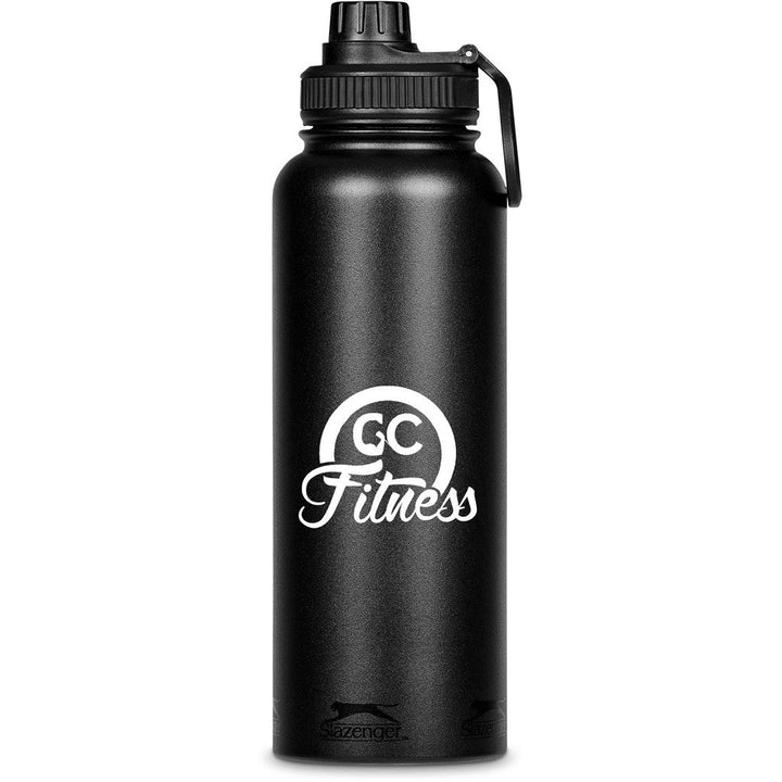 Slazenger Hooper Stainless Steel Vacuum Water Bottle - 1.2 Litre - Black