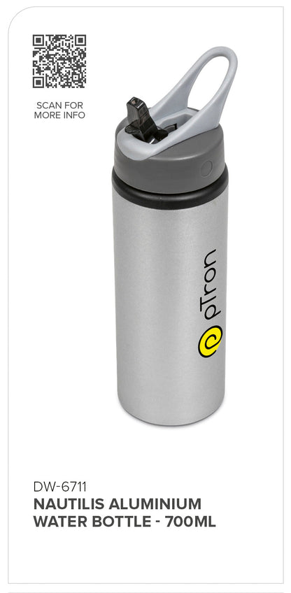 Altitude Nautilis Aluminium Water Bottle - 700ml | Metal Drinkware | Custom branded promotional items | Giftwrap Shop