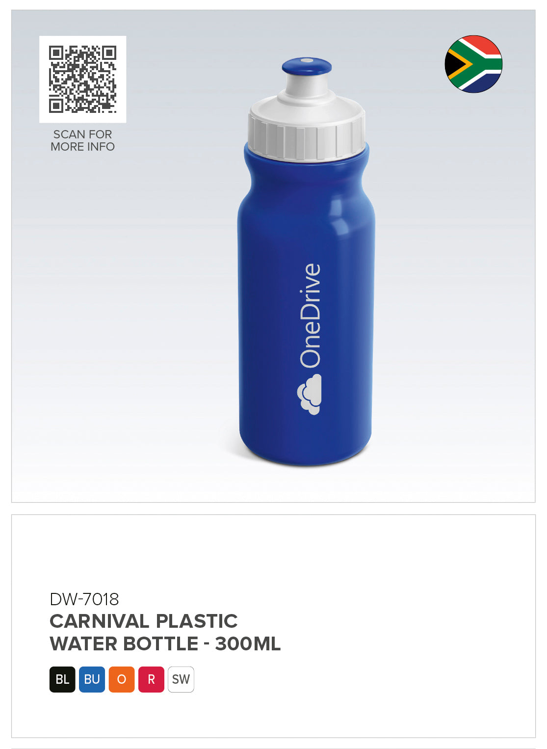 Altitude Carnival Plastic Water Bottle - 300ml | Plastic Drinkware | Custom Branded & personalised promotional products | Giftwrap Shop