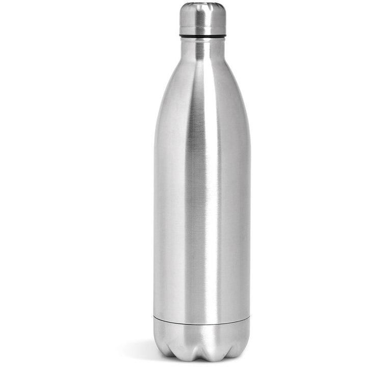 Serendipio Atlantis Stainless Steel Vacuum Water Bottle - 1 Litre - Silver | Metal Drinkware | Custom branded promotional items | Giftwrap Shop