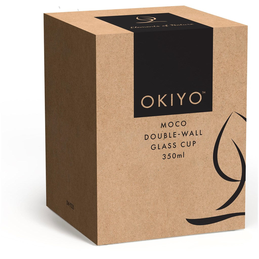 Okiyo Moco Glass & Bamboo Double-Wall Cup - 350ml