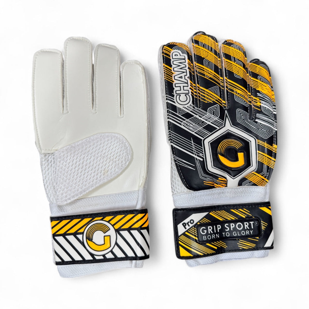GRIP SPORT Soccer Goal Keeper Gloves - Pro Champ Black/Orange