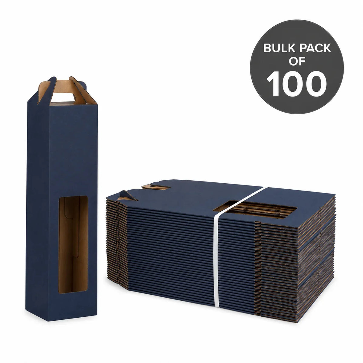 Bulk Pack Econo Single Bottle Window Wine Box