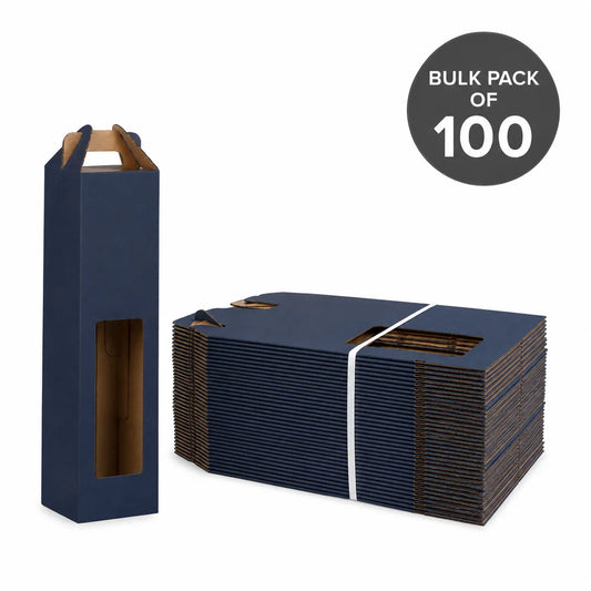 Bulk Pack Econo Single Bottle Window Wine Box