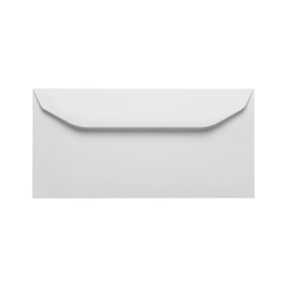 White DL Envelopes Full Gum
