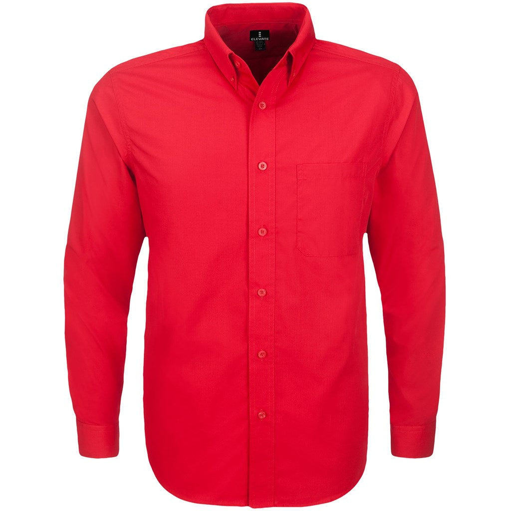 Mens Long Sleeve Preston Shirt - Red | Lounge Shirts | Corporate clothing | Gift Wrap Shop